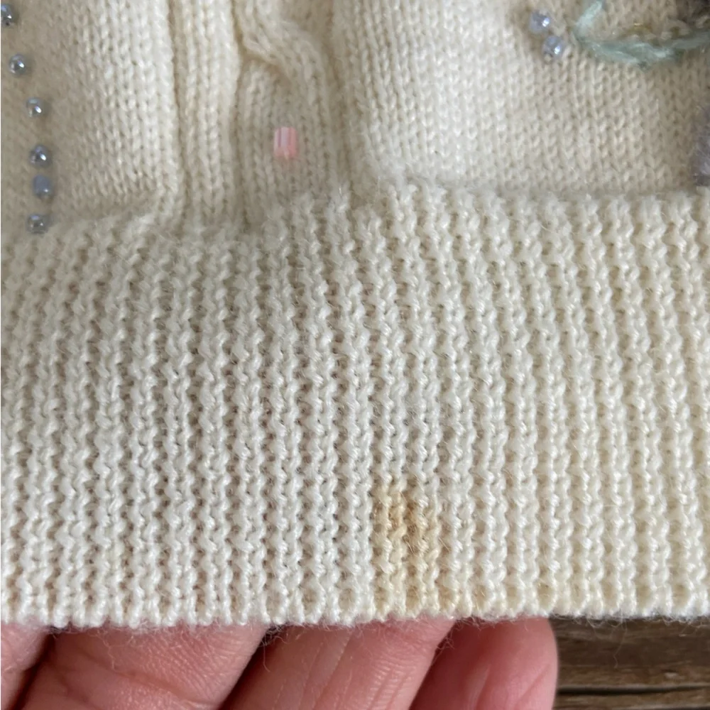 Alfred Dunner Wool Blend Embroidered Sweater Mock Neck Size L Preppy Cottagecore - Picture 13 of 13